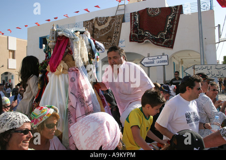 Das Lag B'Omer-Festival in La Griba Synagoge Djerba Stockfoto