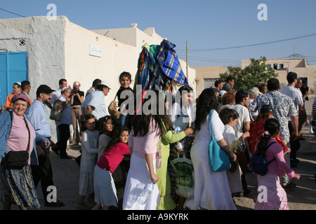 Das Lag B'Omer-Festival in La Griba Synagoge Djerba Stockfoto