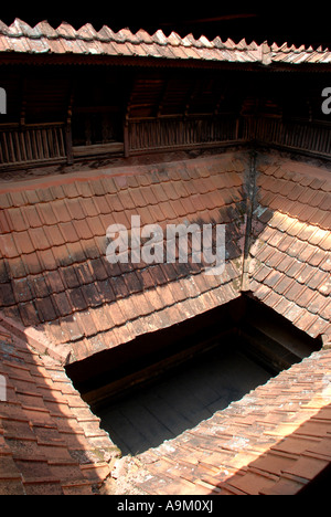 Padmanafapuram Holz- palace Abdichtung thakkala keralam, Tamil Nadu Stockfoto