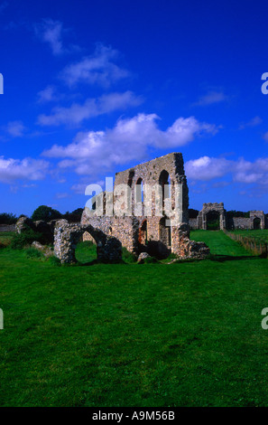 Greyfriars Ruins Dunwich Suffolk England UK ein Franziskanermönch in Dunwich Stockfoto