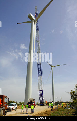 Windkraftanlagen. Lleida, Spanien Stockfoto