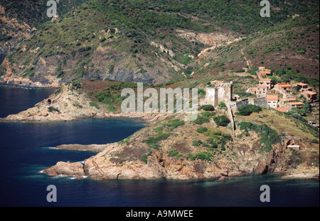 Girolata, Corsica Frankreich Stockfoto