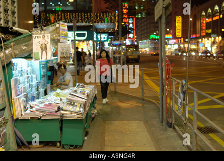 Ein Kiosk an der Hennessey Road, Hongkong SAR Stockfoto