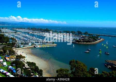 Tagsüber Luftaufnahme von Dana Point Harbor CA Stockfoto