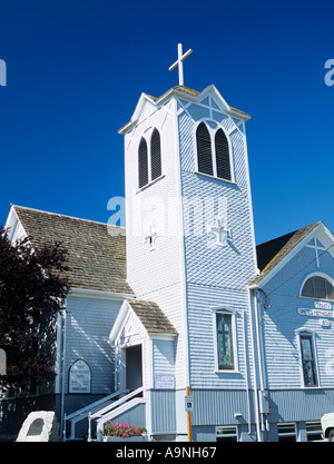 PORT TOWNSEND, WASHINGTON STATE USA September 1871 erbaut die schönen weißen United Methodist Church Stockfoto