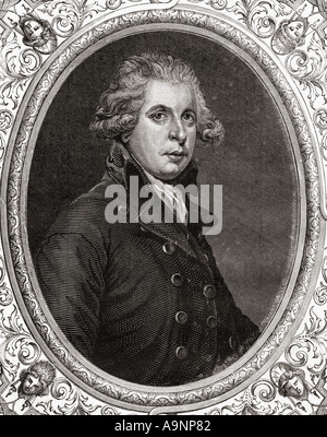 Butler Richard Brinsley Sheridan, 1751 - 1816. Irische Satiriker, Dramatiker, Lyriker, und langfristige Inhaber des London Theatre Royal, Drury Lane Stockfoto