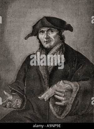 Jean Calvin, 1509 - 1564. Französische Reformator, Pastor und Theologe. Von Histoire de la Revolution Francaise von Louis Blanc Stockfoto