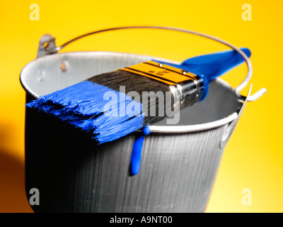 blauen Pinsel Stockfoto