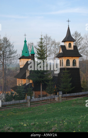 Holzkirche in Witow in der Nähe von Zakopane und Chocholow Stockfoto