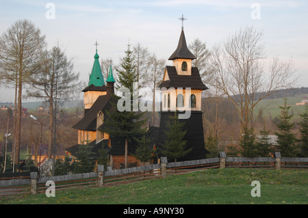 Holzkirche in Witow in der Nähe von Zakopane und Chocholow Stockfoto