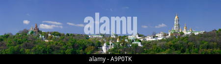 Panorama Kievo Pecherskaya Lawra Kiewer Höhlenkloster Lawra Höhle Kloster in Kiew Ukraine Panorama Stockfoto