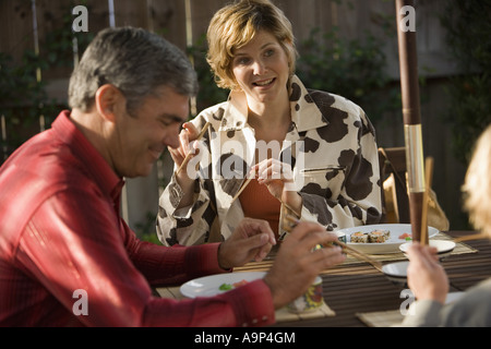 Sushi-Essen Stockfoto