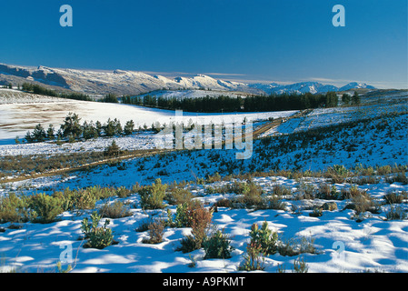 Schneelandschaft Ceres Western Cape Südafrika Stockfoto