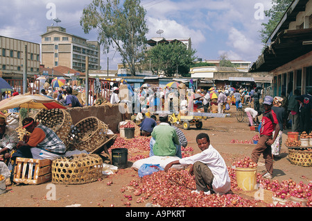 Markt-Szene Arusha Tansania Stockfoto