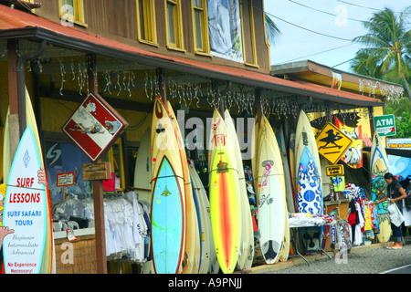 Surfshop -N-Sea Surfbrett in Haleiwa Oahu Hawaii North shore Stockfoto