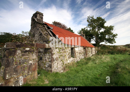 Verfallene Croft in Broadford, Isle Of Skye, Highlands, Schottland, Vereinigtes Königreich Stockfoto