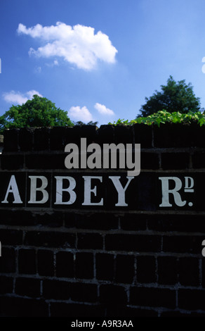 Abbey Road Sign London England UK Stockfoto