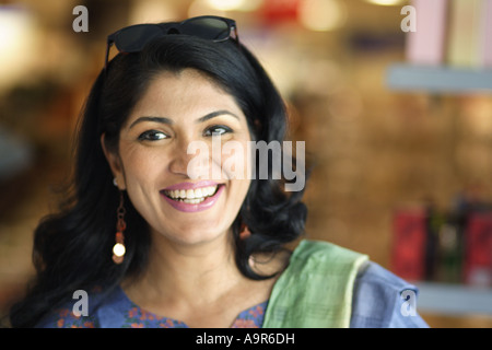 Porträt einer Frau, Lächeln Stockfoto