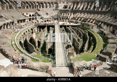 Arena des Kolosseums in Rom, Italien. Stockfoto