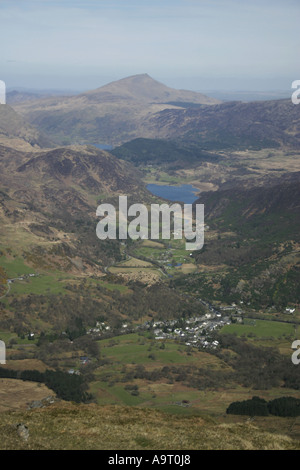 MOEL Siabod von Moel Hebog in Snowdonia, Wales Stockfoto