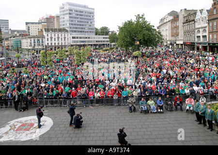 26. September 2004 Hommage an Brian Clough OBE hosted by Stadtrat Nottingham und Derby Stadtrat in Nottingham s Markt Stockfoto