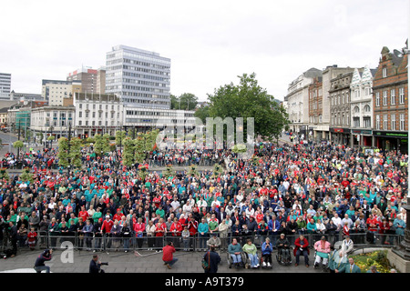 26. September 2004 Hommage an Brian Clough OBE hosted by Stadtrat Nottingham und Derby Stadtrat in Nottingham s Markt Stockfoto