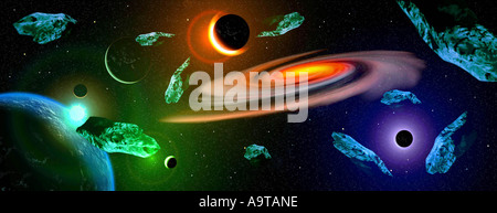 Galaxien-Kante Stockfoto