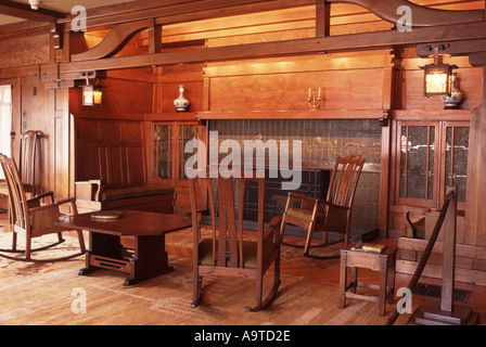 Die Bibliothek an der Gamble Haus Pasadena Los Angeles Stockfoto