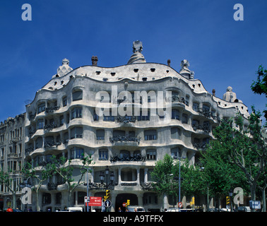 LA PEDRERA CASA MILA Passeig de Gracia Barcelona Katalonien Spanien Stockfoto