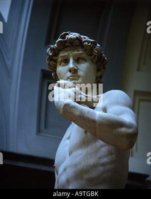 STATUE MICHELANGELO DAVID ACCADEMIA DI BELLE ARTI FLORENZ TOSKANA ITALIEN Stockfoto