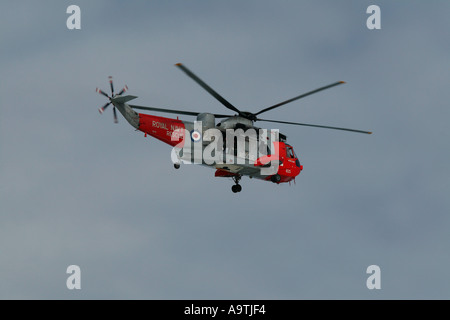 RN Rettung Hubschrauber, Perranporth, England, Vereinigtes Königreich, Europa Stockfoto