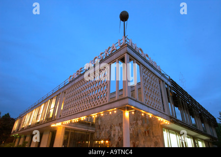 Berlin Karl Marx Allee Cafe Moskau Nachtleben Bar club Stockfoto