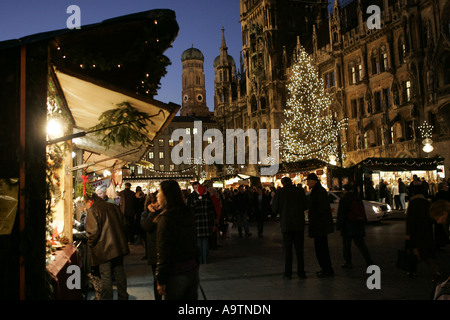 Weihnachten Markt, Marienplatz, München. Stockfoto