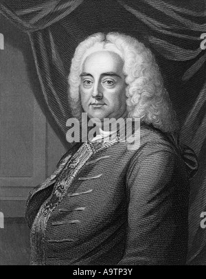 Deutschstämmiger britischer Barock-Komponist GEORGE FRIDERIC HANDEL (1685-1759) Stockfoto