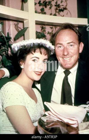 ELIZABETH TAYLOR heiratet Michael Wilding 1952 Stockfoto