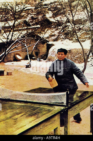 MAO TSE-TUNG in Yanan Provinz im Dezember 1945 Stockfoto