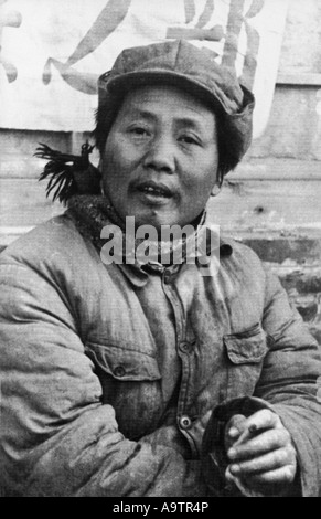 MAO TSE-TUNG in der Shanxi-Gansu-Grenzregion am 13. Dezember 1943 Stockfoto