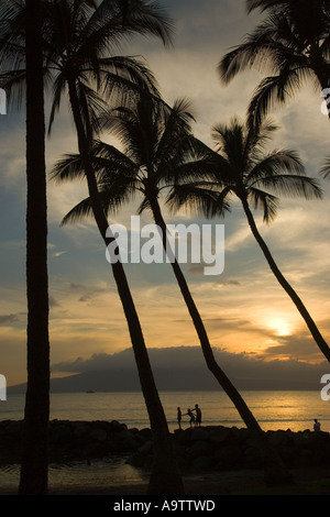 Puamana Beach Park Lahaina Maui Hawaii Stockfoto