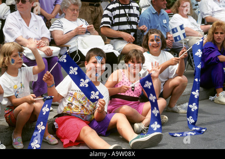 Saint-Jean-Baptiste Day Feierlichkeiten Montreal Quebec Kanada Stockfoto