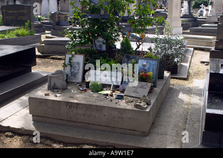 Grab des französischen Sängers Serge Gainsbourg Montparnasse Friedhof Paris Frankreich Stockfoto