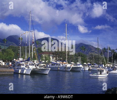 1994 HISTORISCHE YACHTEN QUAY LAHAINA HAFEN MAUI HAWAII USA Stockfoto