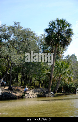 Familie genießt Erholung und Qualität Zeit zusammen Ocala National Forest Florida FL Stockfoto