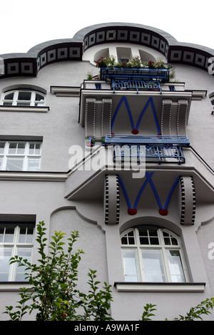 Art-Deco-Gebäude Friedrichstraße Schwabing Künstler Viertel in München Bayern Deutschland Stockfoto