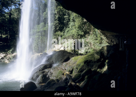 Mexiko-Chiapas Zustand hinten Misol Ha Wasserfälle Stockfoto