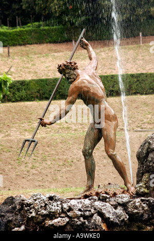 Neptun-Brunnen in den Boboli Gärten in Florenz Italien Stockfoto