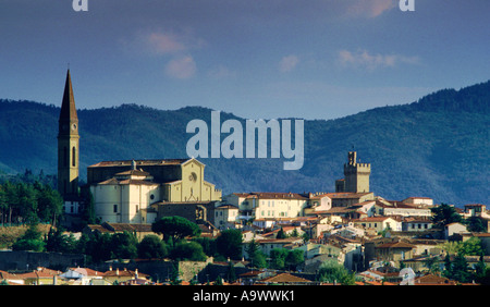 Italien, Toskana, Stadt Arezzo in der Toskana, erhöht, Ansicht Stockfoto