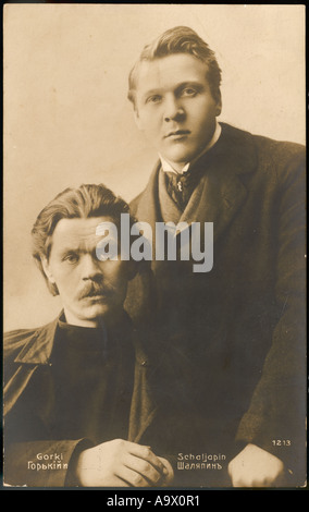 Maxim Gorki und Schaljapin Stockfoto