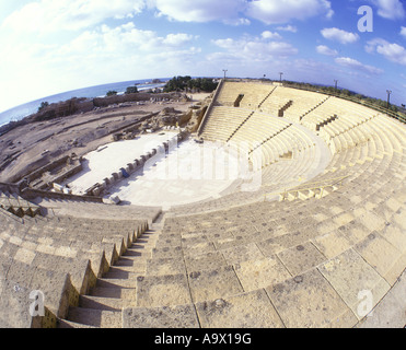 RÖMISCHE AMPHITHEATER RUINEN CAESAREA MARITIMA NATIONALPARK ISRAEL Stockfoto