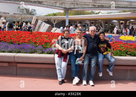 Lateinischen Familie im Epcot Center Stockfoto