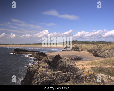 LLANDDWYN Insel ANGLESEY NORTH WALES UK August suchen über Maltreath Bay aus die Insel auch bekannt als Liebhaber Stockfoto
